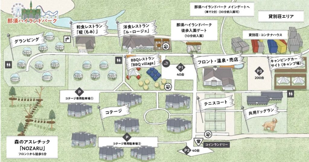 TOWAピュアコテージマップ